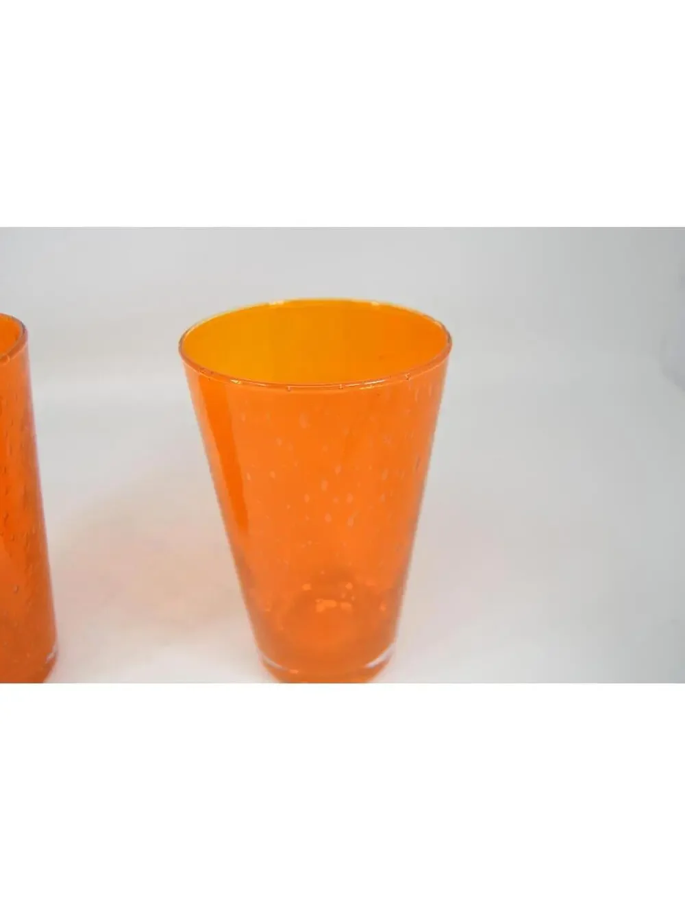 Pottery Barn Monterey Art Glass Orange 5.5